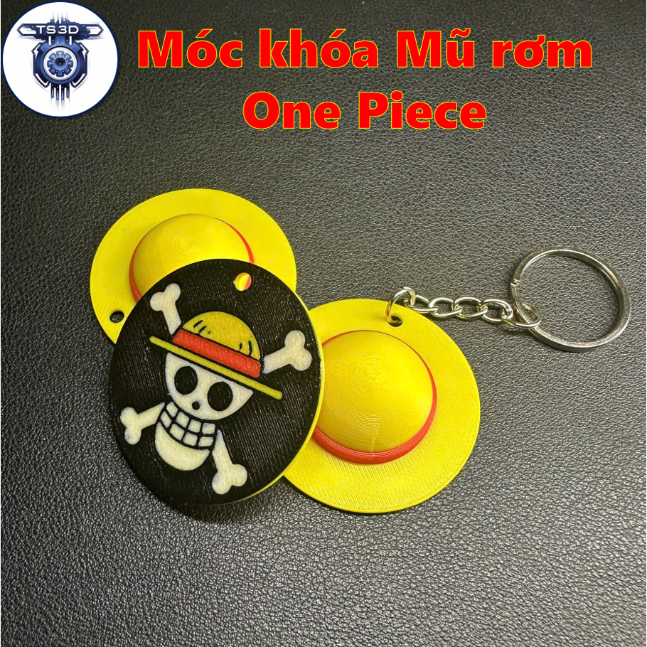 Móc khóa Mũ rơm One Piece in 3D - Keychain One Piece