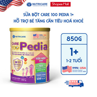 Sữa Bột CARE 100 GOLD PEDIA 1+ Nutricare Hỗ Trợ Tăng Cân Tăng Cường Miễn Dịch Tiêu Hoá Khoẻ Chứa Sữa Non 24h Cho Bé 850G