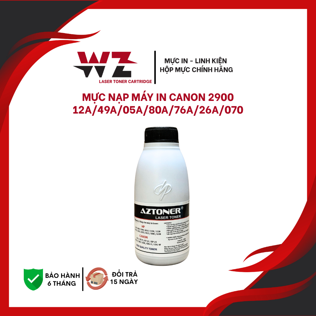 Mực nạp Canon 2900 - 12A/49A/05A/80A/26A/76A dùng cho máy in Canon 2900/3300 - HP 1020/2035/2055
