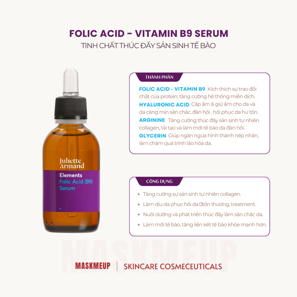 [HÀNG CÔNG TY] Serum giảm kích ứng phục hồi da B9 Juliette Armand Folic Acid