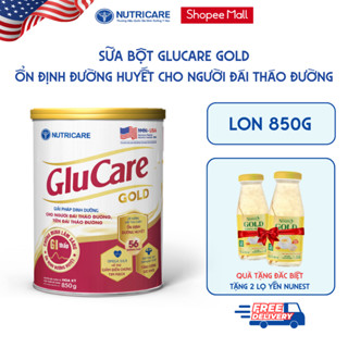 Sữa Bột GLUCARE GOLD Nutricare Giúp Cân Bằng Đường Huyết Giảm Biến Chứng Tim Mạch Hỗ Trợ Người Đái Tháo Đường 850G/Lon