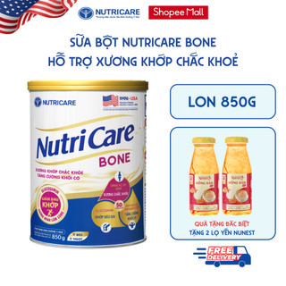  Sữa Bột Nutricare BONE Giúp Xương Khớp Chắc Khoẻ Tăng Cường Khối Cơ Sữa Giảm Đường Ít Ngọt 850G Lon 