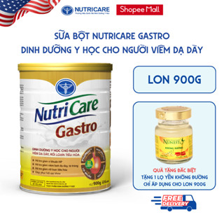   TẶNG 1 LỌ YẾN CHO LON LỚN Sữa bột Nutricare GASTRO Dinh Dưỡng Cho Người Viêm Loét Dạ Dày Rối Loạn Tiêu Hoá Giảm Vi Khuẩ 