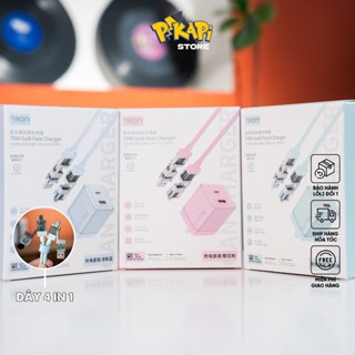  Pikapi Sạc Nhanh GaN 70W Củ + Cáp 240W 4 in 1 dài 1.2m Có Mùi Hương Nước Hoa 