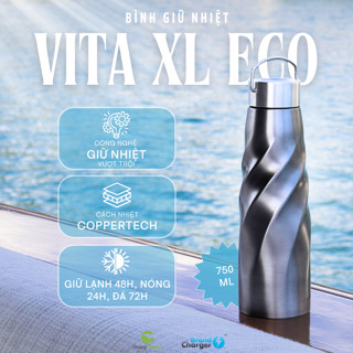 Bình giữ nhiệt BrandCharger Vita inox 304 cao cấp 500ml, 750ml giữ nhiệt 24-48h bảo vệ môi trường