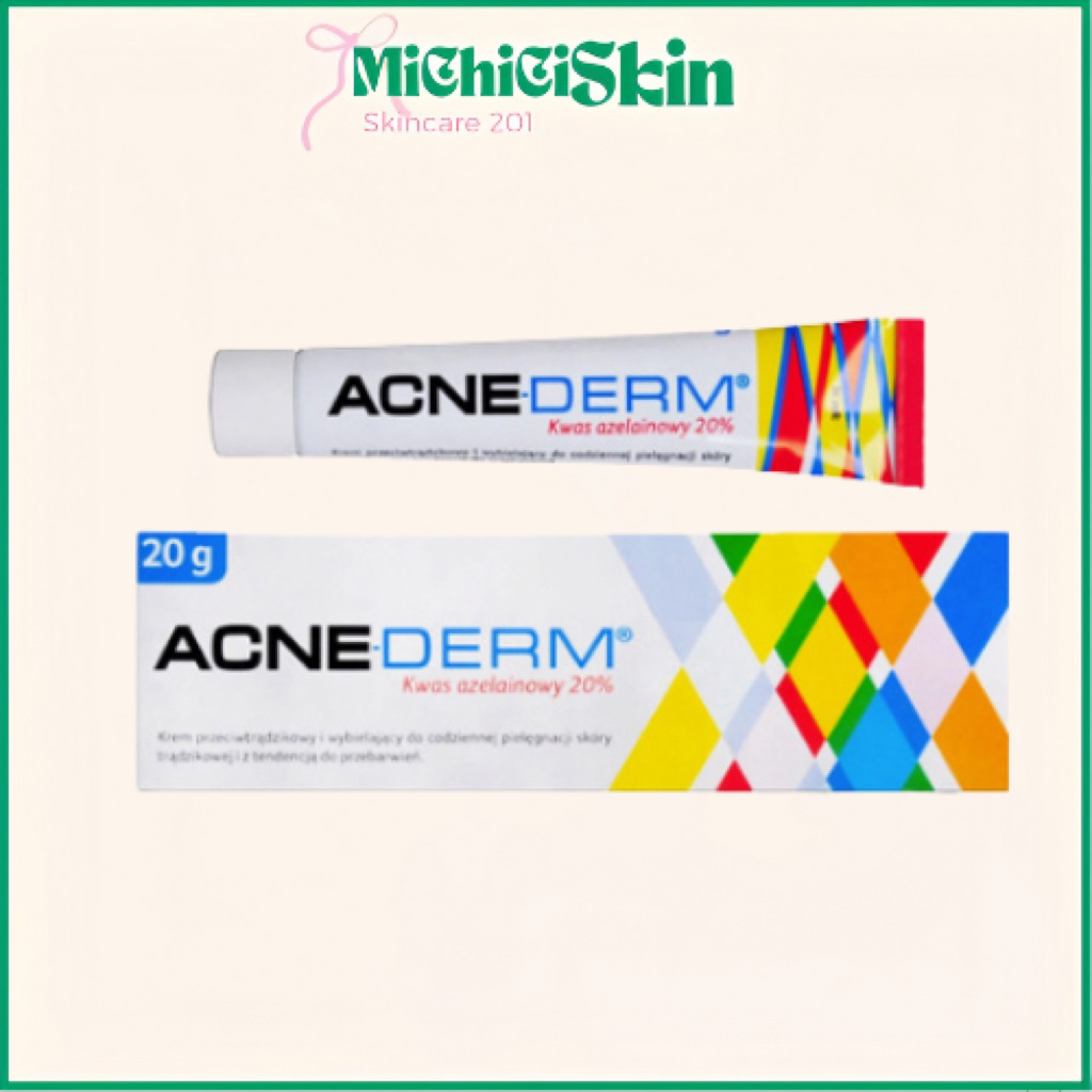 [MICHICI Skin] Kem Acnederm Giảm Mụn Làm Trắng Da Acne Derm 20% Axit Azelaic 20g