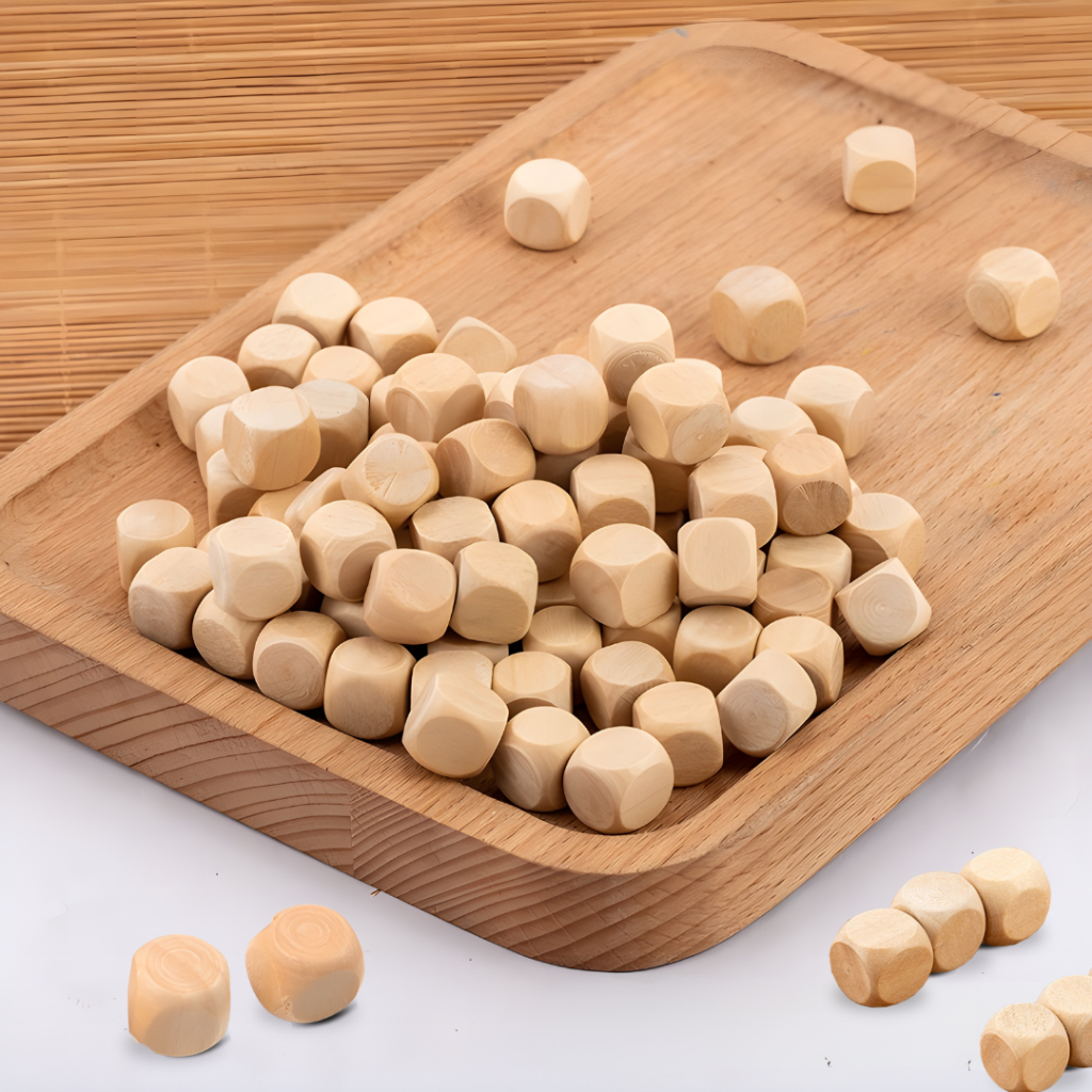 Bộ 100 Hạt Gỗ Trơn Giúp Bé Tập Đếm Và Tư Duy Toán Học, Giáo Cụ Học Tập Cho Trẻ Tiền Tiểu Học