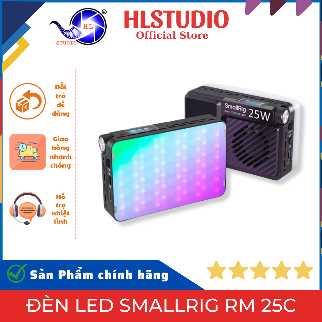 Đèn Led SmallRig RM25C HL Studio 25W RGB CCT 2500K–10000K