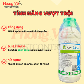 Chế phẩm d/i/ệt m.uỗi Icon 2.5CS chai 1000ml