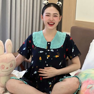  MUMMUM  Bộ lửng bầu cổ  sen phối màu thoải mái  năng động ngày hè. 