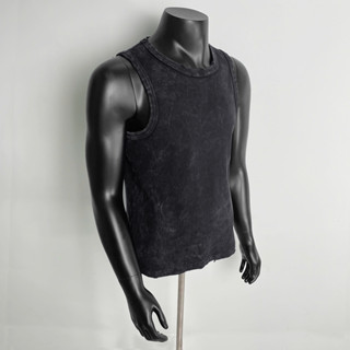 Áo ba lỗ nam Wash vải thun gân cotton thoáng mát, dày dặn, tanktop nam form áo slimfit tôn dáng