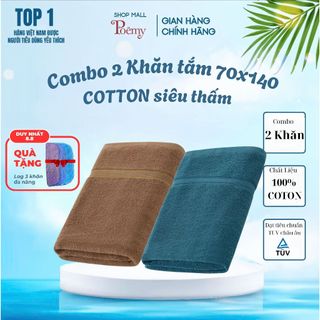[Chính Hãng] Combo Khăn Tắm Cotton Spa - Set 2 Chiếc 70x140 Mềm Mại, Thấm Hút
