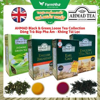  Trà AHMAD Black & Green Loose Tea Collection - Dòng Trà Búp Pha Ấm Không Túi Lọc 