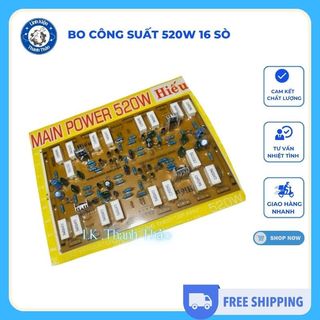 Bo công suất 520W 16 sò,mạch khuếch đại âm thanh công suất lớn