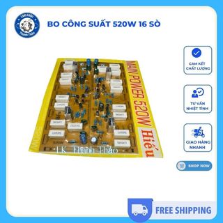 Bo công suất 520W 16 sò,mạch khuếch đại âm thanh công suất lớn