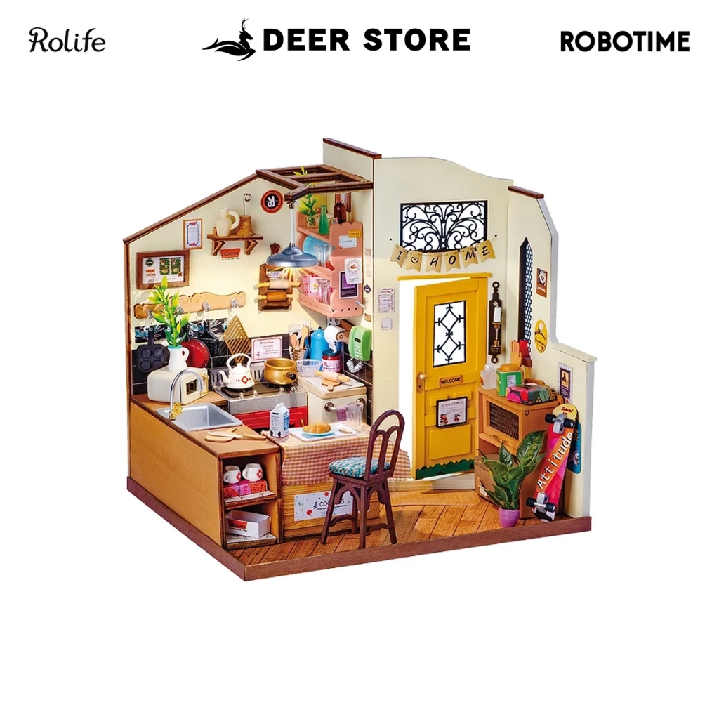 Cozy Kitchen DIY Miniature House Kit DG159 Mô hình Deer Store