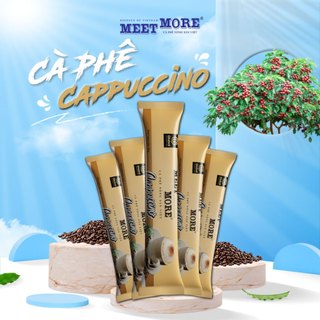 Bịch Cà Phê Hòa Tan Cappuccino Meet More (50 Gói/18Gram) - Cà Phê Truyền Thống