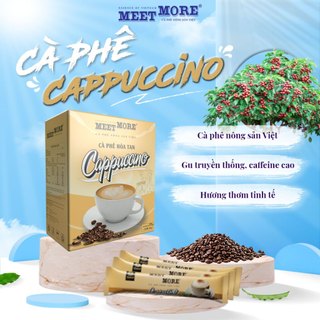 Meet More Cà Phê Cappuccino Hòa Tan 4in1 (15 Gói/18G) – Béo Mịn, Thơm Êm, Chuẩn Gu Cà Phê Sữa Foam