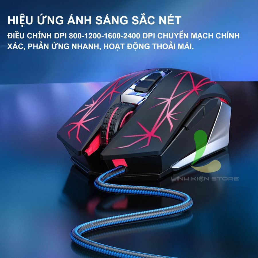 Bàn Phím Có Dây HOSAN AULA F3061 Gaming 64 Phím Có RGB, Giao Diện USB Và Chuột S50 | BigBuy360 - bigbuy360.vn