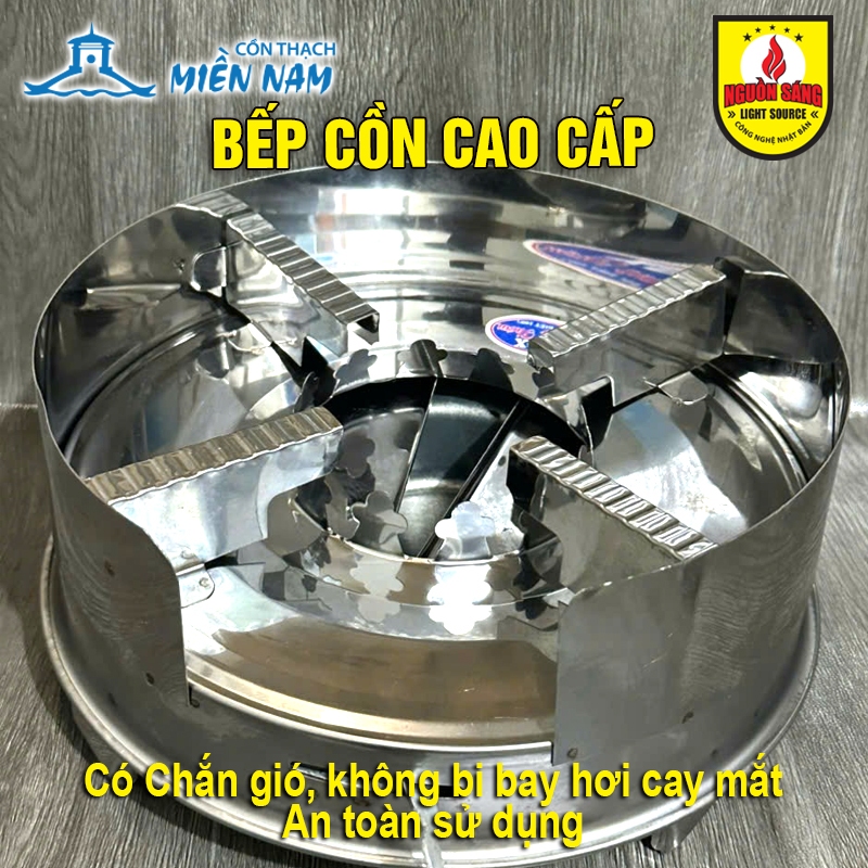Bếp Cồn có chắn gió Cao cấp (chống cháy nổ, hơi cay)
