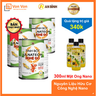 Combo 3 Hộp Tinh Bột Nghệ Đỏ ULNATECH 250gr-TBN Nano Curcumin ( ATTP Và Chứng Nhận Của Viện)