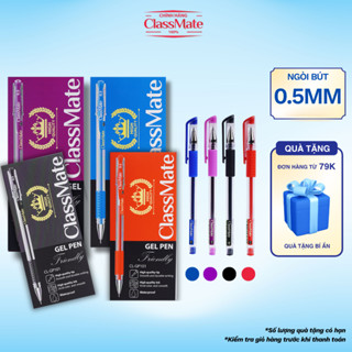 [Tặng quà] Hộp 12 Bút Gel CLASSMATE Ngòi 0.5mm, Bút Mực Xanh Đen Tím Đỏ Nhanh Khô, Viết Trơn Tru CL-GP101
