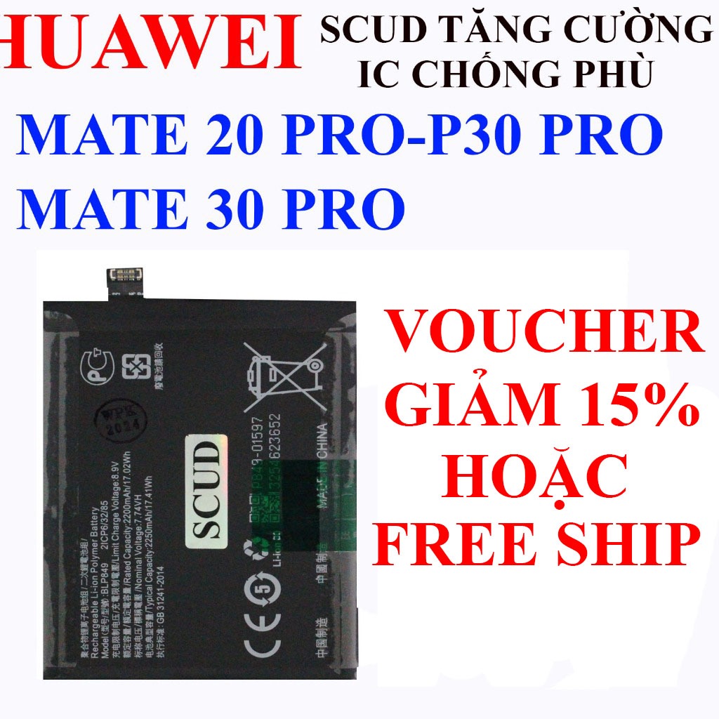 Pin Scud cho Huawei Mate 30 Pro/Mate 20 Pro/P30 Pro
