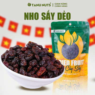 Nho sấy dẻo TANU NUTS, nho khô Chile sấy chua ngọt không đường tốt cho sức khỏe.
