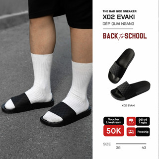 Dép quai ngang slipper The Bad God Evaki đen đế CVC chống trơn trượt