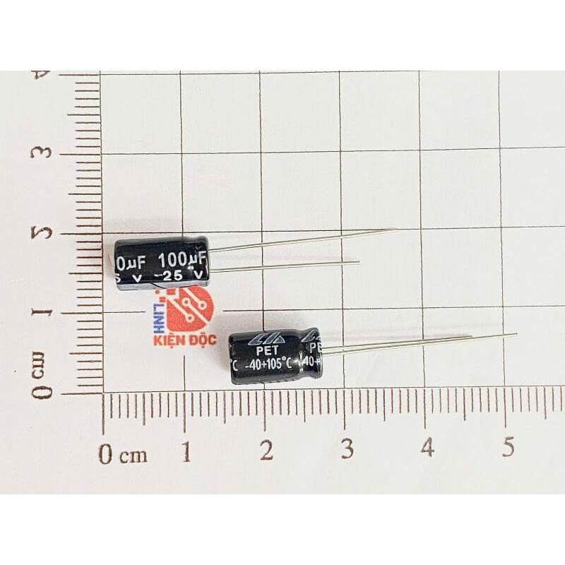 [Combo 20 chiếc] Tụ hóa 100uF 25V (5mm*7mm)