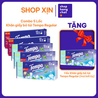 [MUA 5 LỐC TẶNG 1 LỐC] Khăn giấy bỏ túi cao cấp Tempo Regular 4 Lớp Bền Dai An Toàn Cho Da Thương hiệu Đức