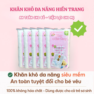 Sỉ 5 gói 300g Khăn khô đa năng Hiền Trang khăn giấy khô đa năng vải không dệt siêu tiết kiệm cho mẹ và bé xiuxinchao