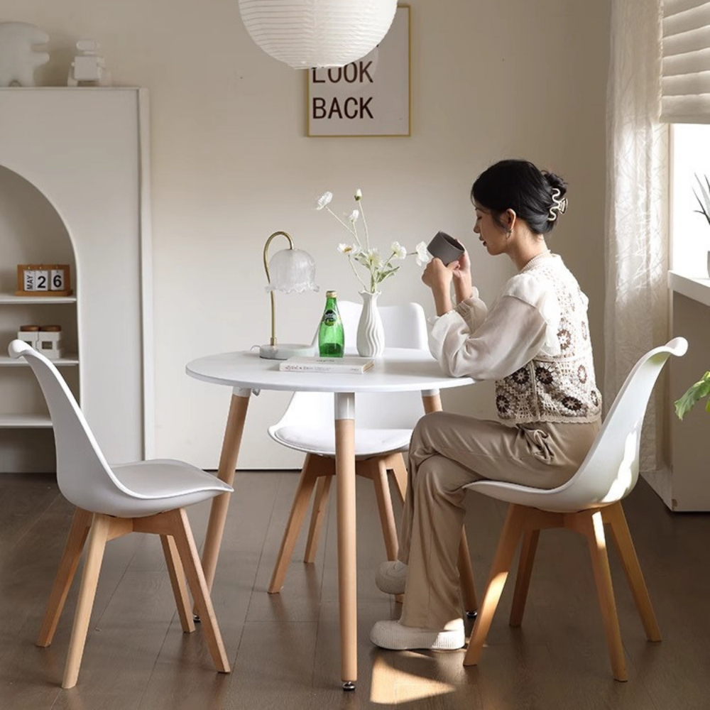 Ghế ăn chân gỗ Eames, ghế quán cafe, ghế trang điểm, ghế chill, ghế ngoài trời