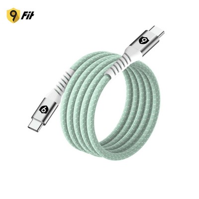 [QUÀ TẶNG] Cáp cuộn từ tính C-C 9fit, công suất 60w dài 1m bọc dù chắc chắn