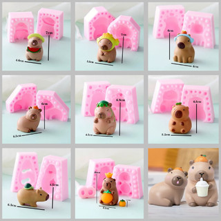  Khuôn Silicon Động Vật - Capybara Trà Sữa 6Cm - ĐỔ RAU CÂU - LÀM NẾN - LÀM SOCOLA 