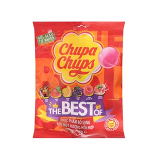 Kẹo Mút Chupa Chups Hương Hỗn Hợp Thực Phẩm Bổ Sung Với Vitamin C (Gói 10 Que - Mới)
