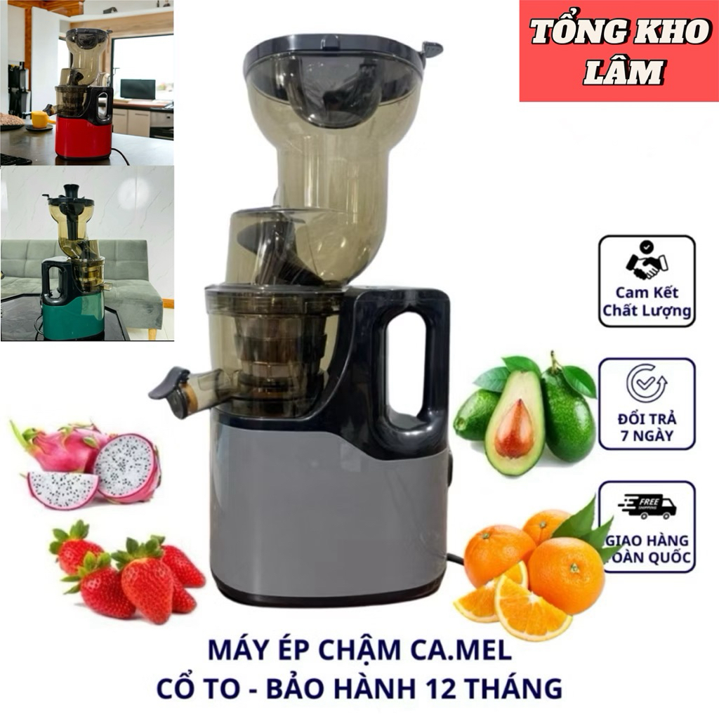 [ Hàng Chính Hãng ] Máy Ép Chậm CAMEL AZ-201 Máy Ép Nguyên Quả Trái Cây Rau Củ Quả Kiệt Bã Tiện Lợi-