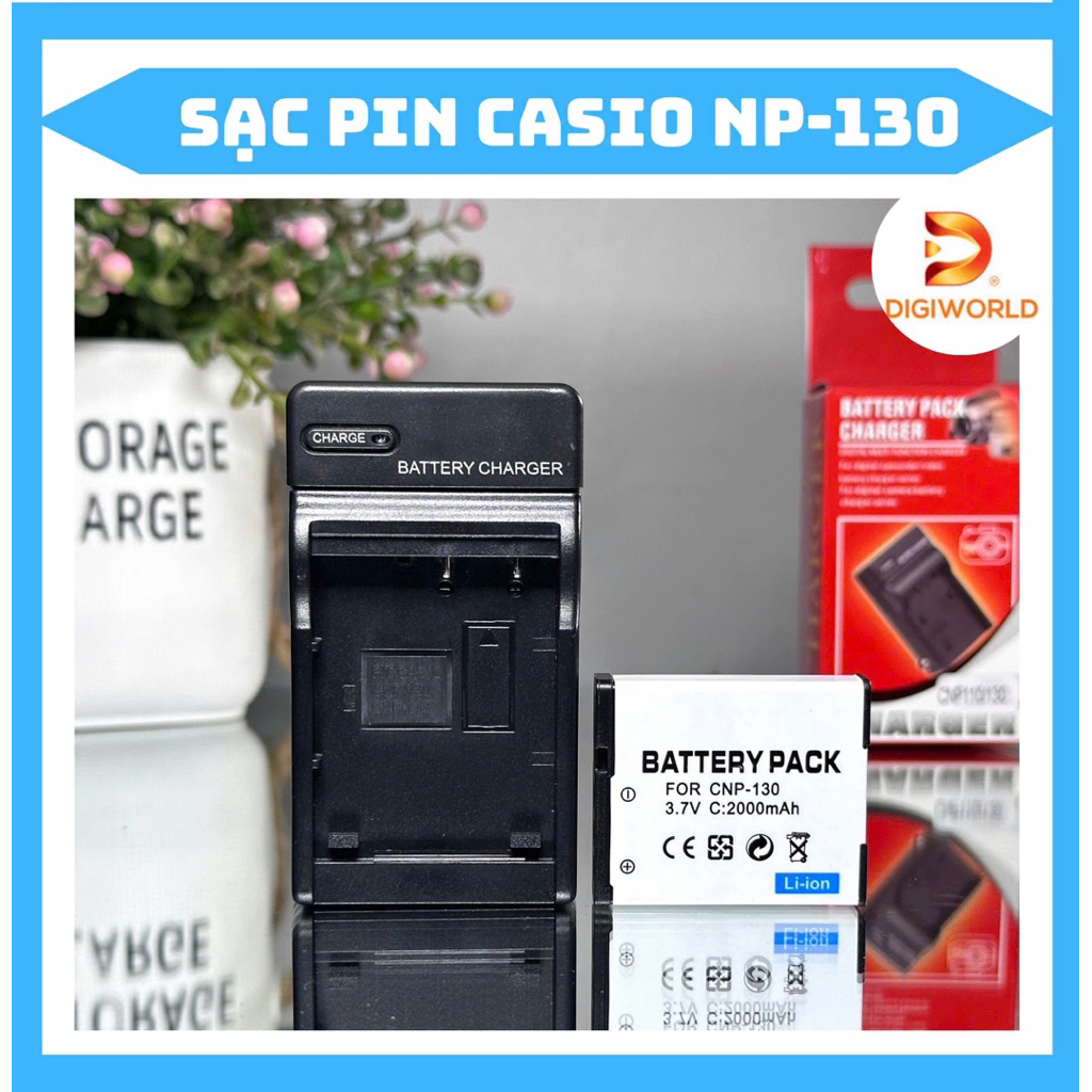 Bộ Sạc Pin Casio NP-130 ( Bộ Sạc Pin thay thế )dùng cho EX-ZR100, EX-ZR200,EX-ZR300,EX-ZR400,EX-ZR50