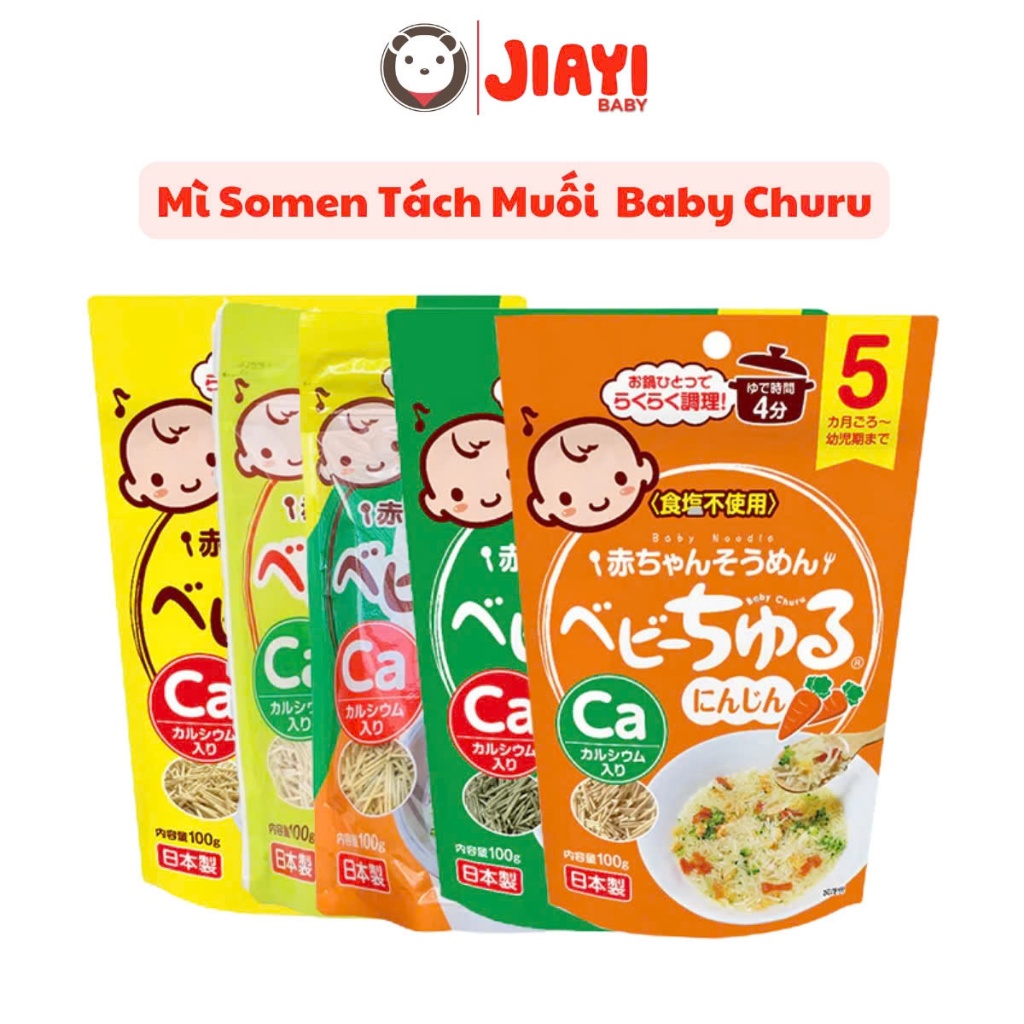 Mì Somen Tách Muối BABY CHURU MEIWA Nhật Ăn Dặm Cho Bé Từ 5 Tháng Tuổi
