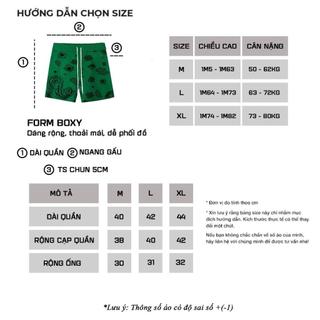Quần Short Đùi Nam The Bad God Paisley Dáng Lửng Chất Len Unisex Local Brand