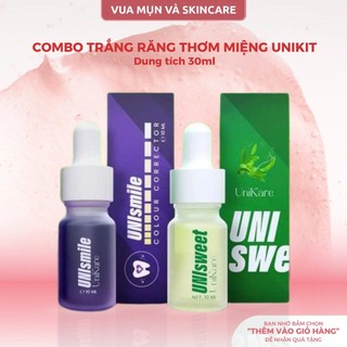Combo serum chăm sóc răng miệng Unikare giải pháp toàn diện cho hơi thở thơm mát răng sáng khỏe
