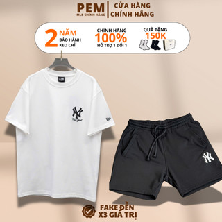 [Chính Hãng] Bộ quần đen ny + áo trắng ny Nghiêng New Era X MLB Hàng Chính Hãng giá tốt