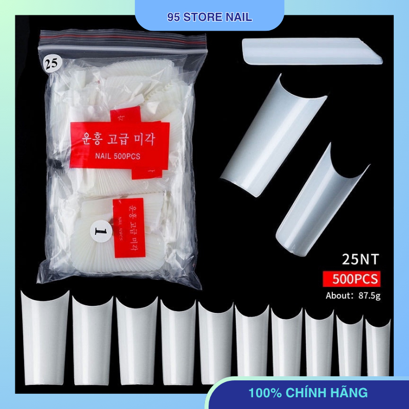 Móng nối tip Hàn - Túi/ hộp 500 móng đủ size. móng tip hàn nhiều loại.nailgiare95
