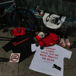  Áo thun Boxy 'NOBODY CARES UNTIL YOU'RE RICH PRETTY OR DEAD' Trắng tay ngắn 100% Cotton 2 chiều 