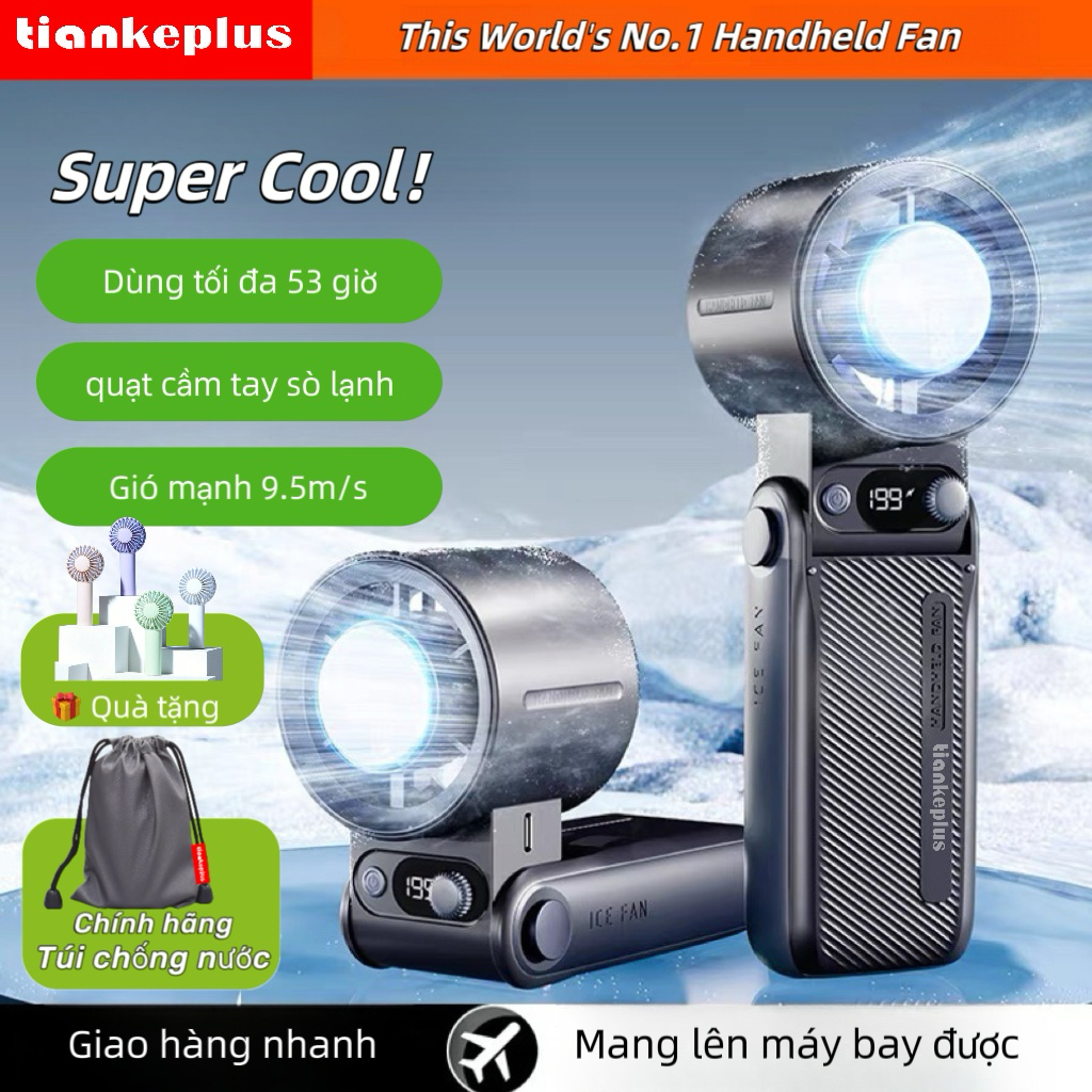 Quạt cầm tay (Có Sò Lạnh) 199 tốc độ Jamay F5 và Quạt cầm tay (Có Sò Lạnh) K801. NL