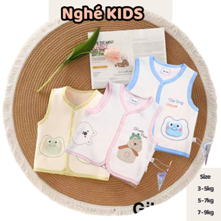  Áo Gile Cho Bé Sơ Sinh vải Nhung Mềm Mại Thu Đông Cho Bé Trai Bé Gái 4-10kg 