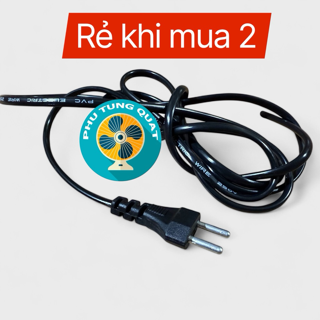 Dây nguồn quạt điện 2met hoặc 3met - phụ tùng quạt