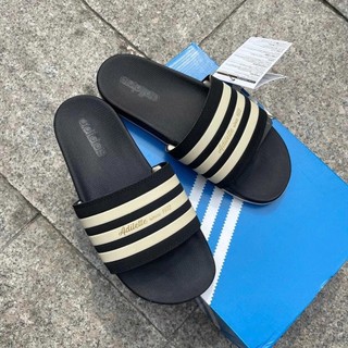 [Chính Hãng] Dép Adidas Cloudfoam Comfort - Retro 1927 - "Đen Sọc Be" - GW5969