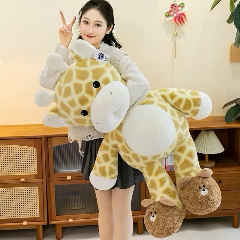 Gấu bông hươu cao cổ đi giày, thú nhồi bông hươu cao cổ cao cấp, mềm mịn, gấu bông Linh trang shop