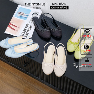 Giày nữ BIG SIZE ( 35 - 40 ) Giày Búp Bê Nữ 1P mũi tròn da bố ,giày đi học cho nữ - THENYSMILE -  KATY